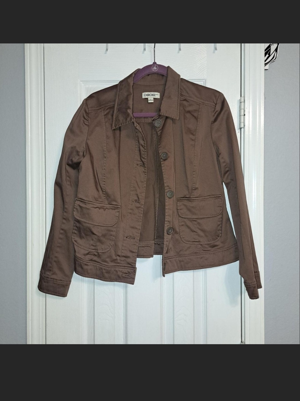 Cherokee Brown Lightweight Utility Jacket